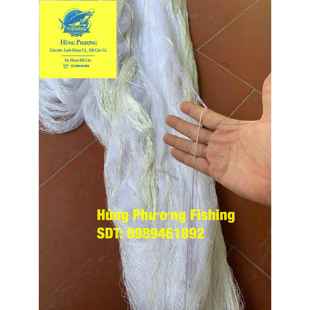 Lưới Cá Hùng Phương- Lưới dù sợi 3 cao 6m dài 99m đánh sông, hồ thủy điện