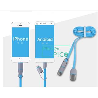 Cáp 2 đầu Lightning + Micro đa năng 120CM