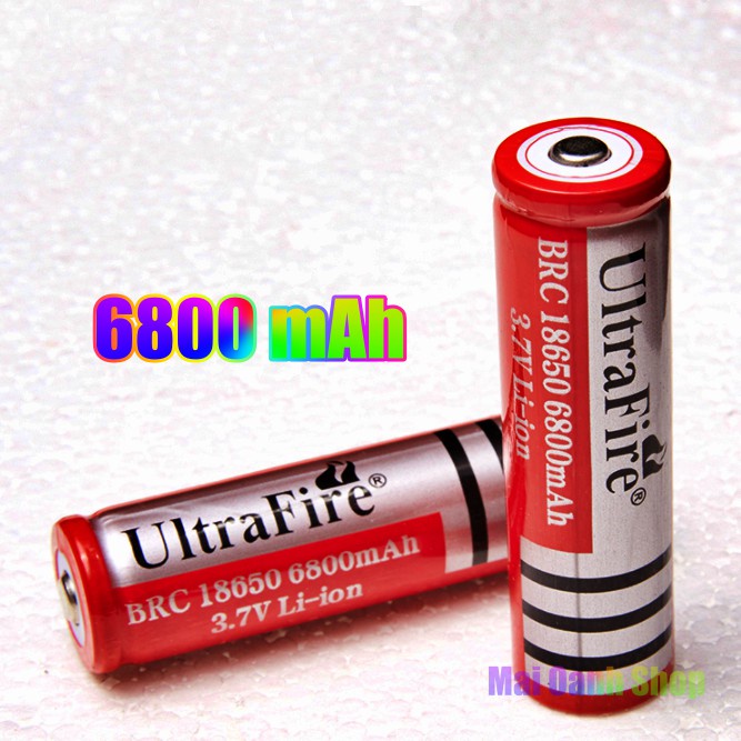 [6800 mAh] Pin 18650 ULTRAFIRE 3.7v Dung Lượng Cao Và Có Thể Sạc