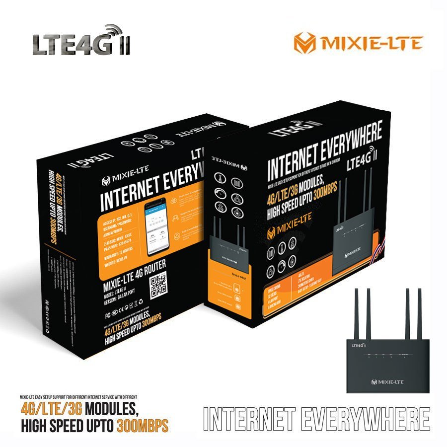 Bộ phát wifi từ sim 4G Mixie LTE4G II bản nâng cấp, hỗ trợ 32 user, kèm bộ nguồn 12V, bảo hành 12 tháng