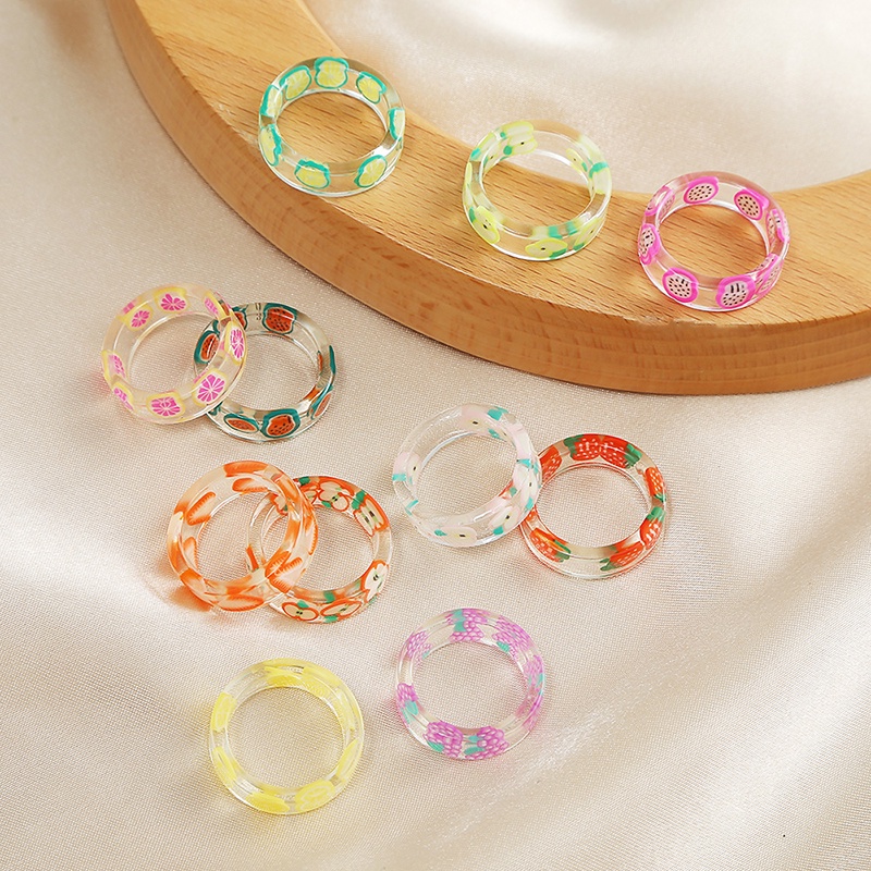 Nhẫn Acrylic Hình Trái Cây Sáng Tạo Thời Trang Cho Nữ