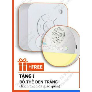 Tặng bộ thẻ kích thích đa giác quan - Máy Nghe Tiếng Ồn Trắng 9 âm (máy tạo tiếng ru giúp bé ngủ ngon, sâu giấc)