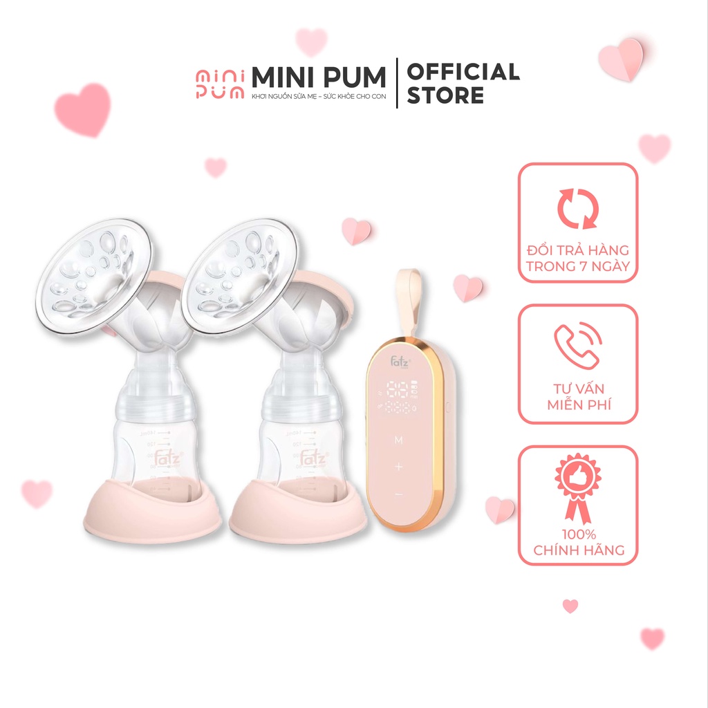 Combo phễu hút sữa Mini Pum + máy hút sữa điện đôi Fatz Baby Resonance 5