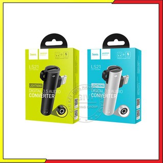 Cáp chuyển hoco ls21 từ lightning ra 1 đầu 3.5mm và 1 đầu lightning