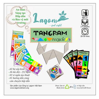 Bộ đồ chơi xếp hình trẻ em Tangram - Phần 2 - vật liệu tái chế