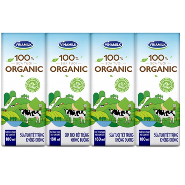 (Giá sập sàn)(mẫu mơi) sữa tươi nguyên chất Organic 180 date tháng 3/2023