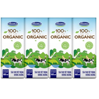 (Giá sập sàn)(mẫu mơi) sữa tươi nguyên chất Organic 180 date tháng 3/2023
