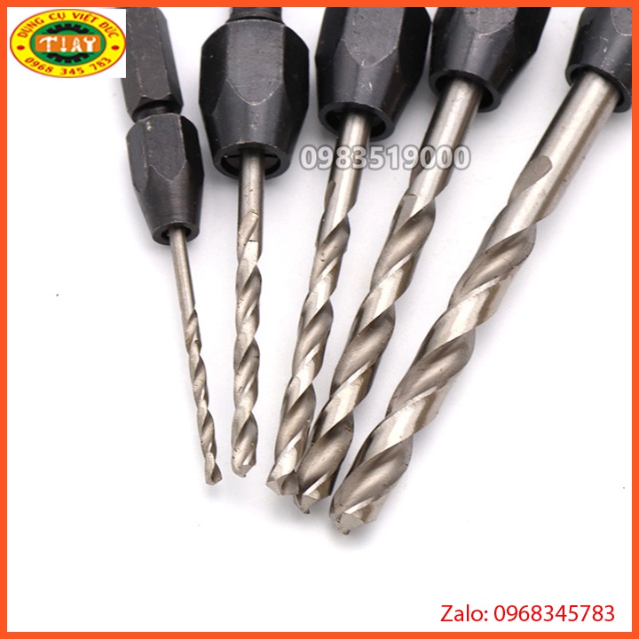 Bộ 5 mũi khoan đa năng đầu kẹp chuôi lục giác