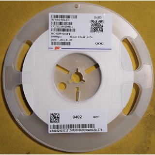 Trở dán 0402 1% ( 50 Con một dây x 2 dây ) trị số từ 10K đến 91K