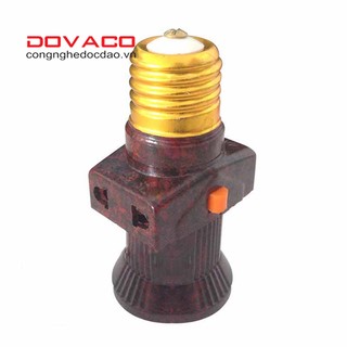 Combo 5 đầu chia đui xoáy E27 ra thêm 2 ổ cắm