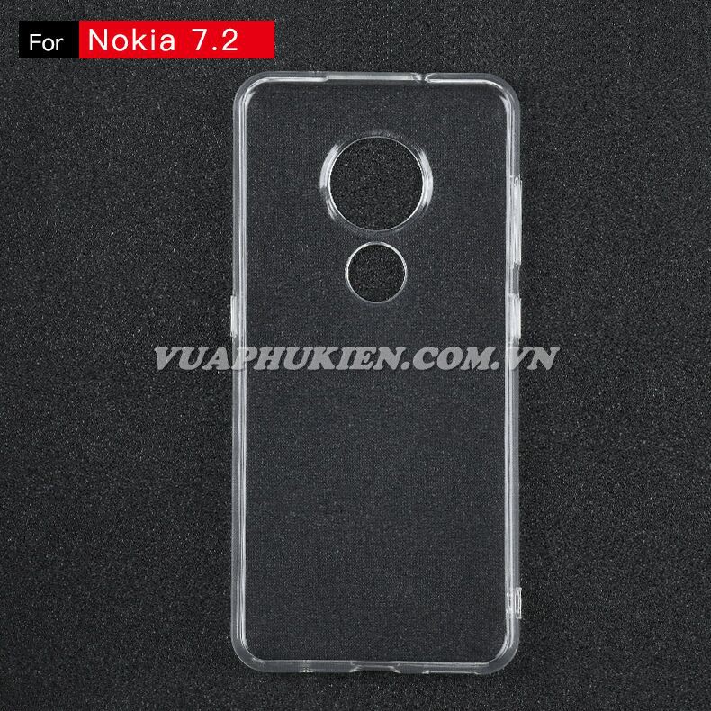 Ốp lưng cho Nokia 7.2, Nokia 7 Plus, Nokia 3, Nokia 2, Nokia 1, Silicone dẻo trong suốt loại A+ siêu mỏng 0,5 mm