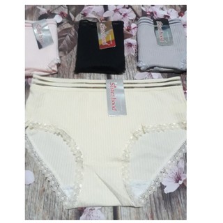 Set 5 quần chip gân tăm kháng khuẩn viền ren - quần chíp cạp lưới siêu xinh