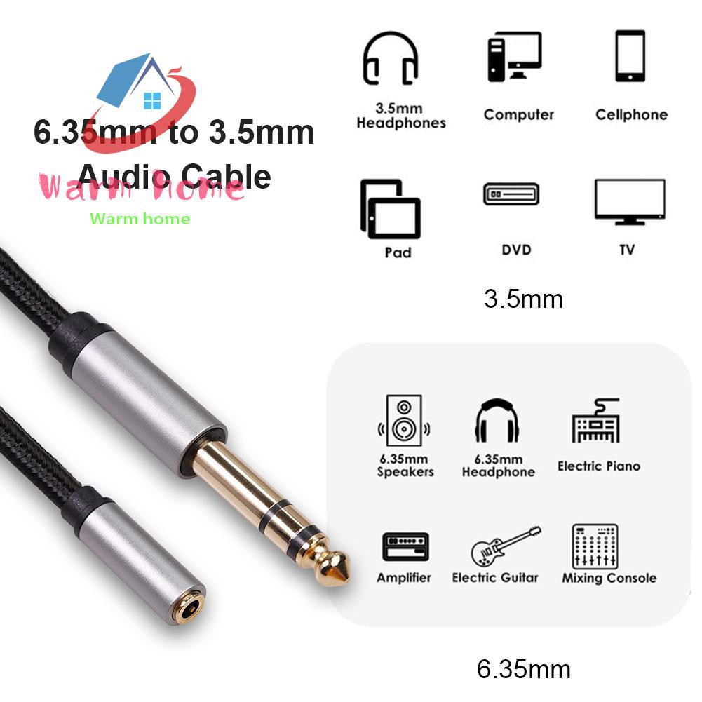 Cáp Chuyển Đổi Âm Thanh Từ Đầu Cắm 6.35mm Sang Cổng Cắm 3.5mm Chuyên Dụng Cho Đàn Piano