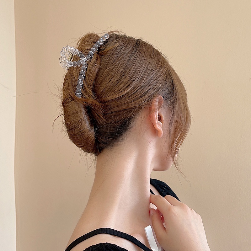 Kẹp tóc cỡ lớn trong suốt phong cách Hàn Quốc tinh tế thời trang