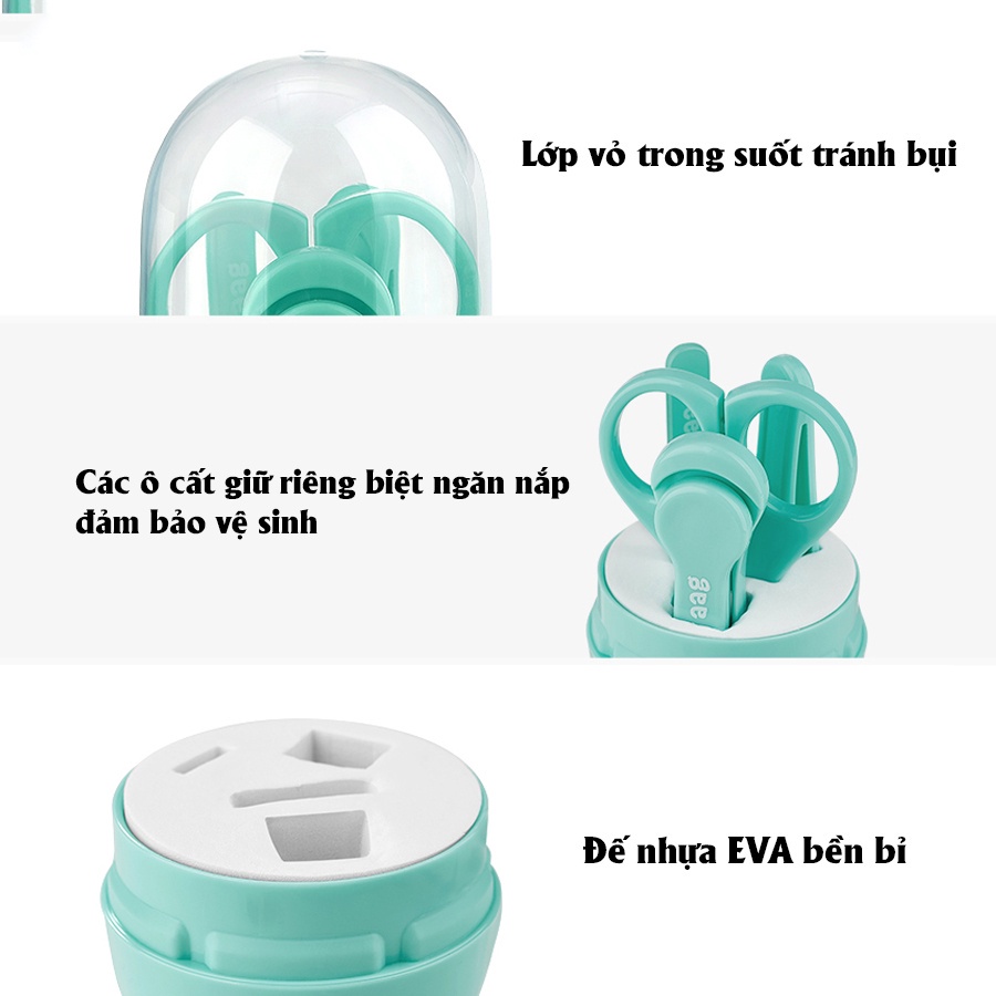 Set bấm móng tay 4 món tiện lợi cho bé AAG Hàn Quốc Chính Hãng - thiết kế nhỏ gọn tiện lợi 240