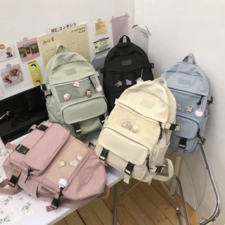 Balo học sinh nam nữ basic đi học đi chơi, balo lưới ulzzang chống nước nhiều màu tặng kèm sticker và gấu ngẫu nhiên