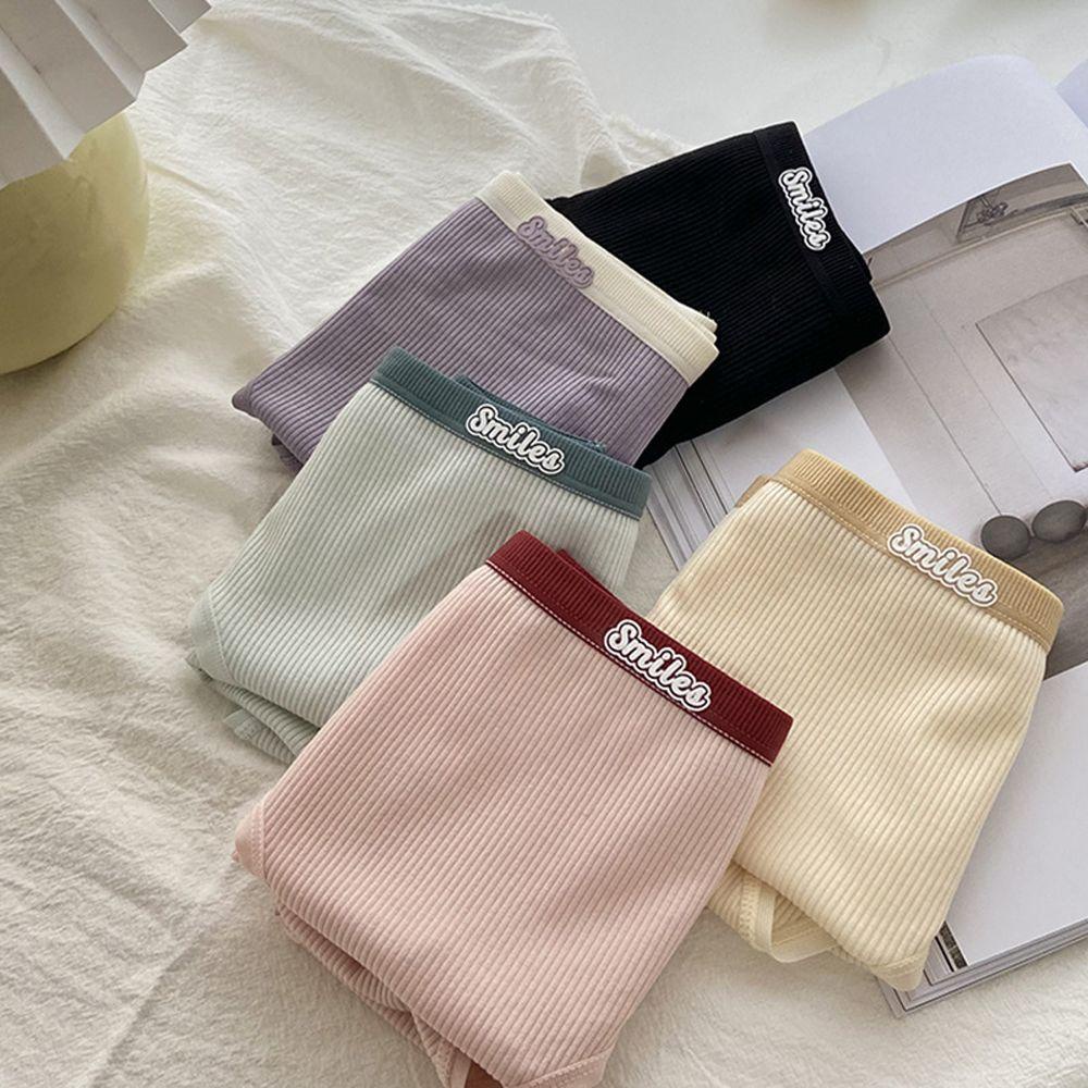 Quần Lót Cotton Màu Trơn Dễ Thương Thoải Mái Thời Trang Cho Bạn Gái