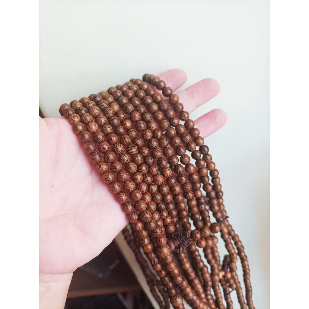 Vòng Tay Chuỗi Hạt Gỗ Coracara 108 Hạt 6mm quấn 4 vòng