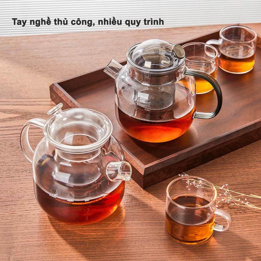 Bình pha trà thủy tinh có lõi lọc 680ml PINZTEA