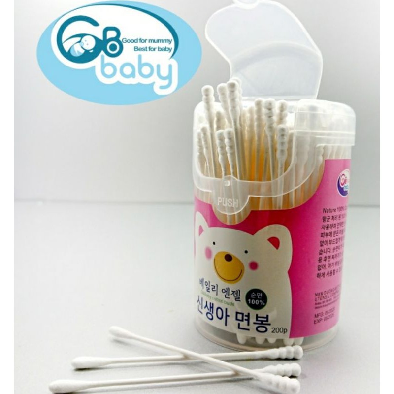 Hộp 200 / 220 cây tăm bông vệ sinh cho bé và gia đình GB BABY