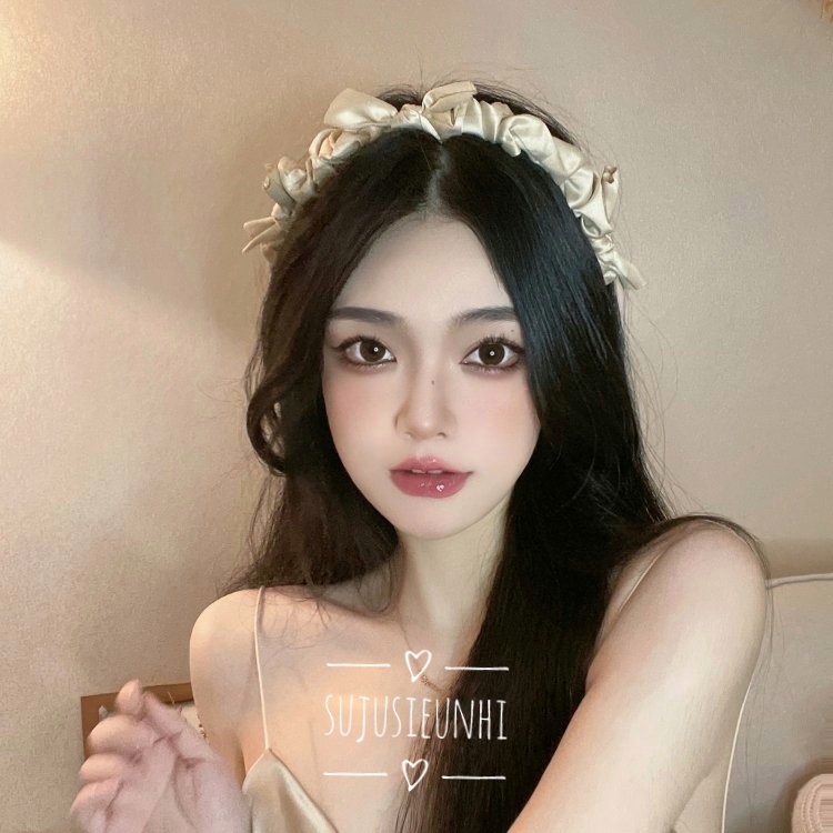 (6 màu) Bờm tóc/băng đô vải gấp nếp mềm mại phong cách Hàn Quốc ngọt ngào