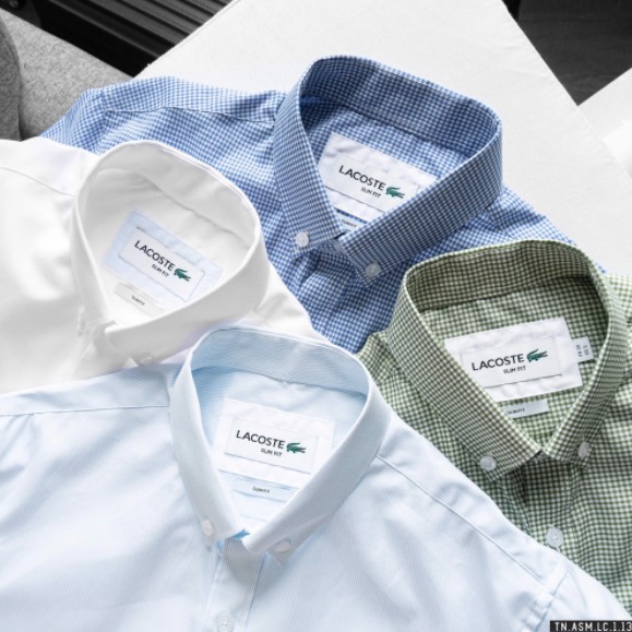 Áo sơ mi nam ngắn tay LACOSTE COTTON CỔ CÀI KHUY công nghệ kháng khuẩn thời trang văn phòng lịch lãm | BigBuy360 - bigbuy360.vn