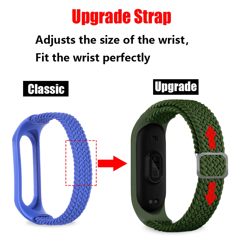 Dây Đeo Tay Thay Thế Chất Liệu nylon Co Giãn Cho mi band 6 miband 4 miband 5 mi band 4 3 5 6