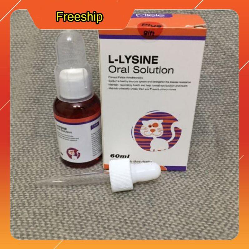 [FreeShip] COMBO Lysine, Taurine uống và Nhỏ mắt mũi cho mèo (trị calici, herpes viruss)viêm loét giác mạc, xổ mũi