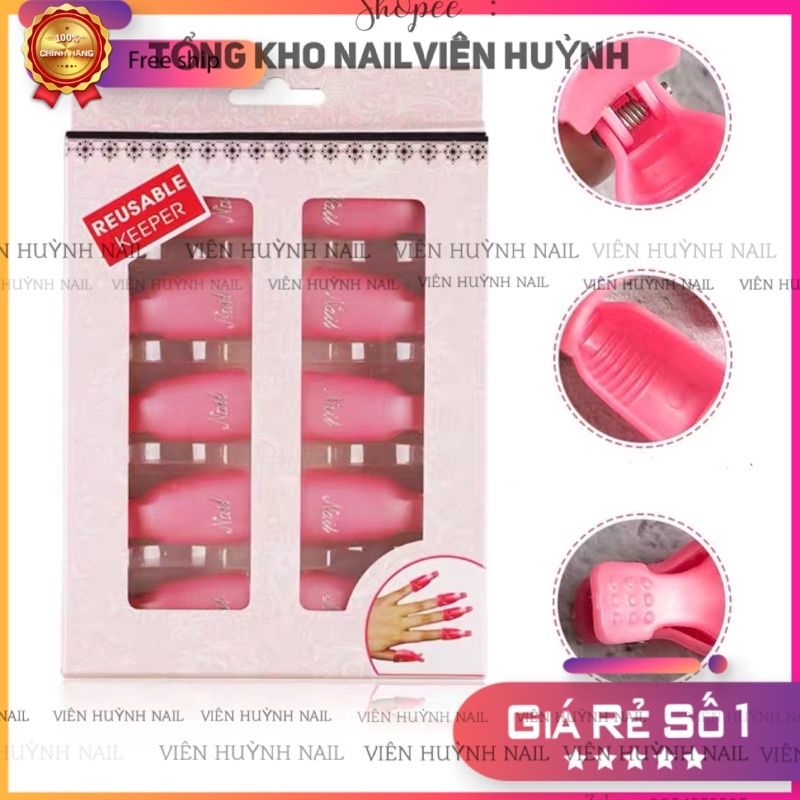 Kẹp ủ phá gel móng tay , set 10 chiếc