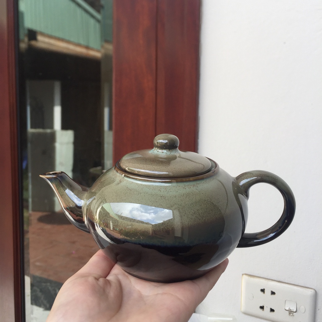 Ấm trà ⚡️ BÁT TRÀNG ⚡️ Ấm chén, tách trà, ly men hỏa biến vân đá cao cấp  TH-08 ☕