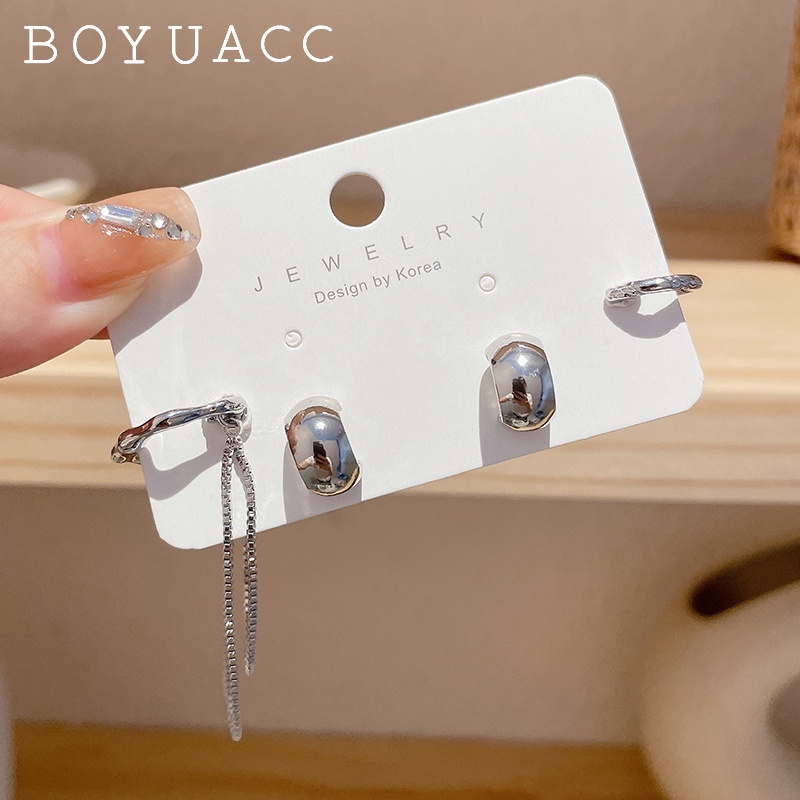 Bông Tai Hình Trái Tim Họa Tiết Kẻ Sọc Phong Cách Cổ Điển Thời Trang Cho Nữ