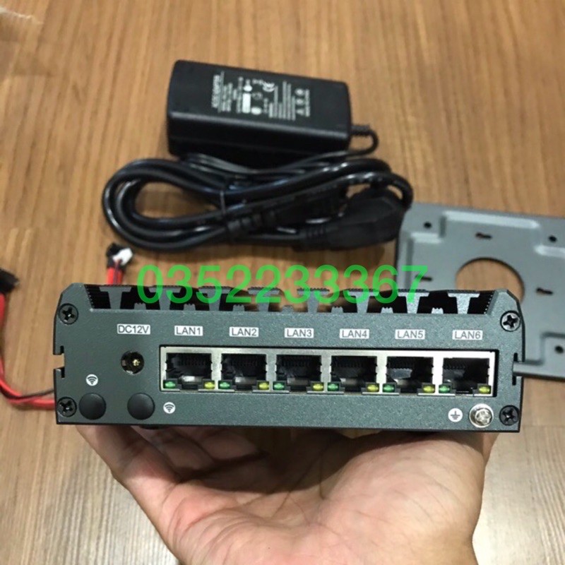 Router pfsense 6 port Gigabit, J1900, 2G, SSD 32G mới