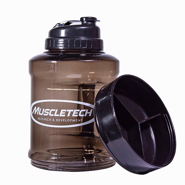 Bình nước Muscletech 2.2 lít - Cho Gymer - Dùng để uống nước theo ngày, có ngăn nhỏ chứa đồ - Hàng Cao Cấp USA