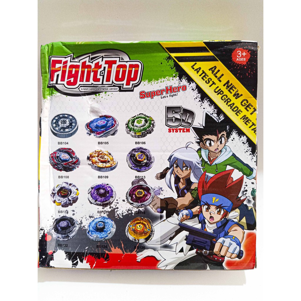 Bộ 4 Con quay BeyBlade +  Tay cầm - Con quay vòng xoay thần tốc giá rẻ sập sàn