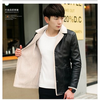 Áo khoác da lót lông nỉ tahs022