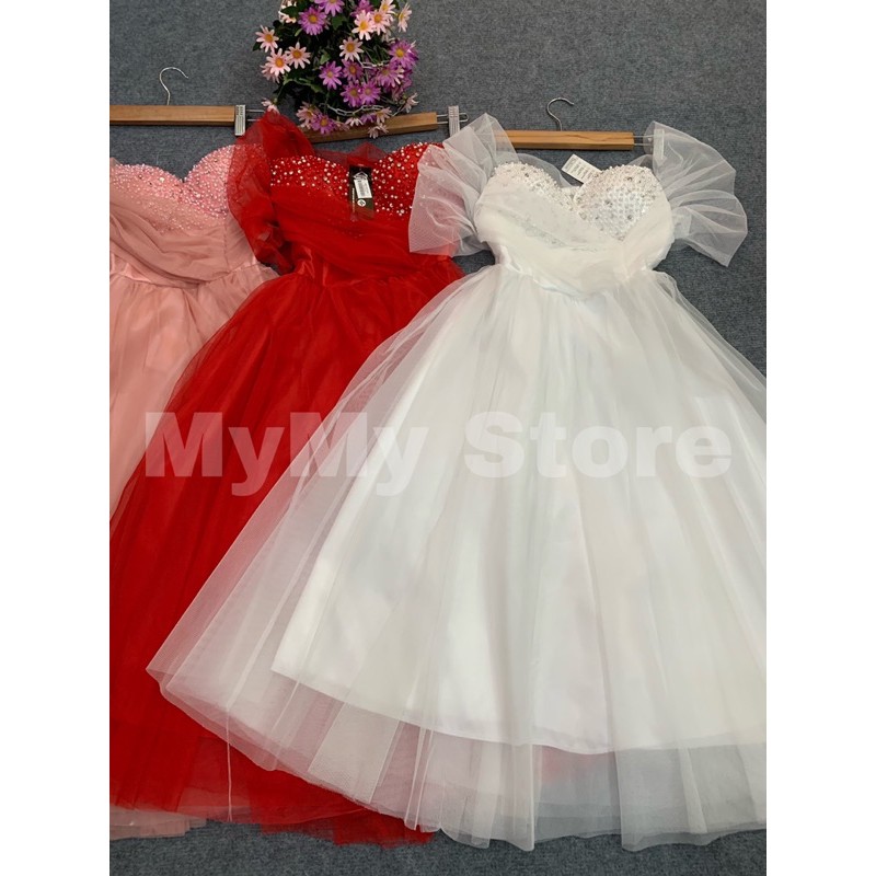 [Mã FAGREEN245 giảm 10% tối đa 30K đơn 99K] ĐẦM XOÈ PHỒNG CÔNG CHÚA LƯỚI CHÉO NGỰC ĐẮP KIM SA - MS282V | BigBuy360 - bigbuy360.vn