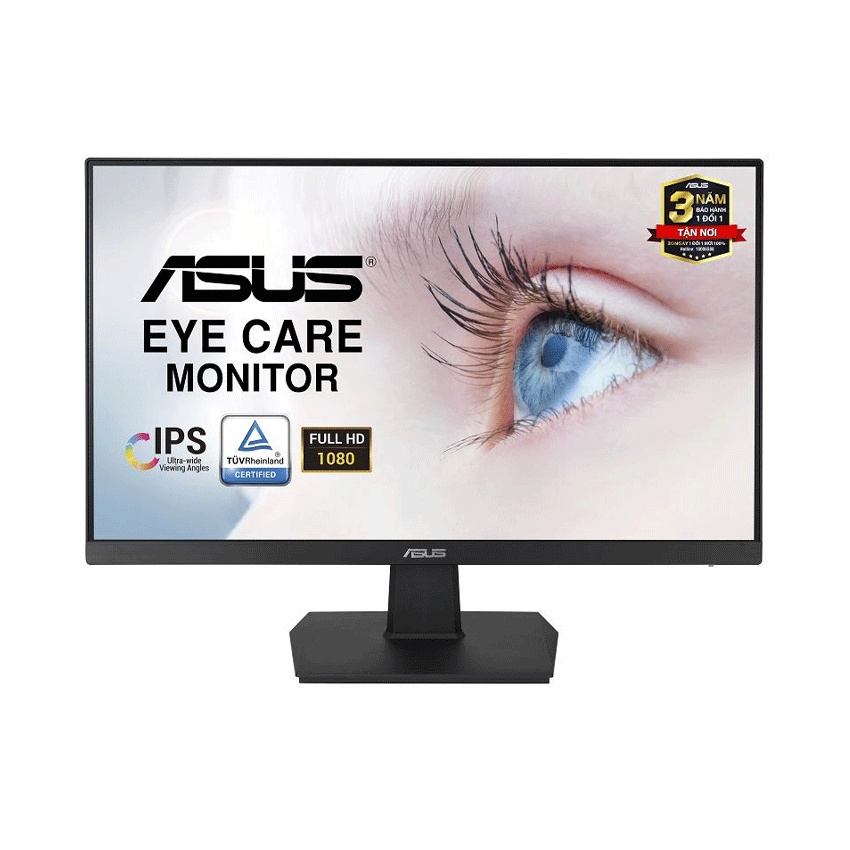 Màn hình ASUS VA24EHE (23.8 inch/FHD/IPS/250cd/m²/HDMI+D-Sub+DVI-D/75Hz) - Bảo hành chính hãng 36 Tháng