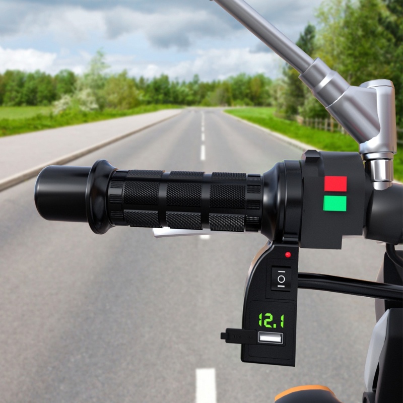 1 Cặp Vỏ Bọc Tay Lái Xe Máy Sưởi Ấm Nhanh Chóng 22mm 7 8 ATV