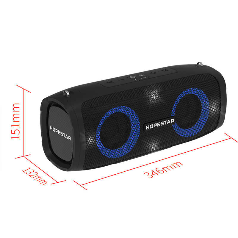 Loa bluetooth cao cấp Hopestar A6 Party CS 30W, pin 6000mah, Bass cực khủng IPX6, Kết nối 2 loa, Đèn led(Màu ngẫu nhiên)