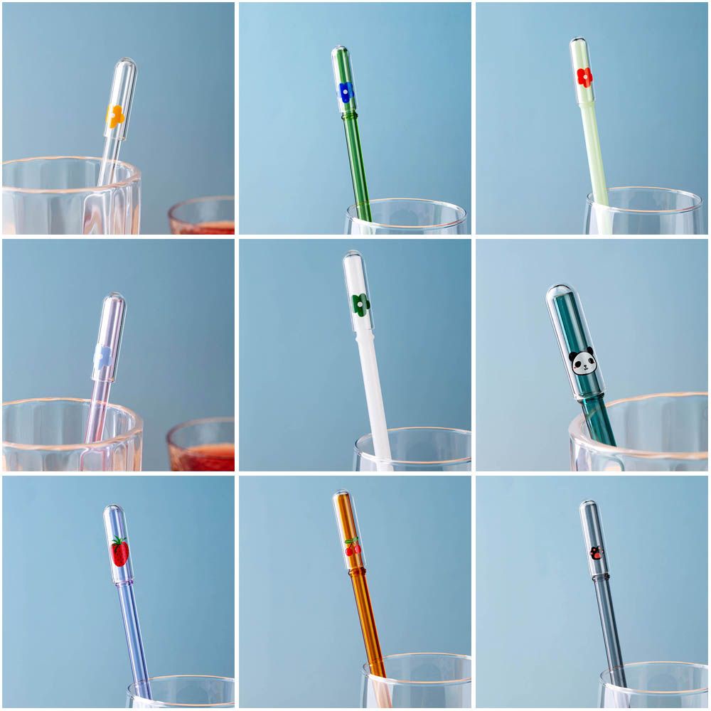 Nút Bịt Ống Hút Chống Bụi Bẩn Có Thể Tái Sử Dụng Hình Hoạt Hình