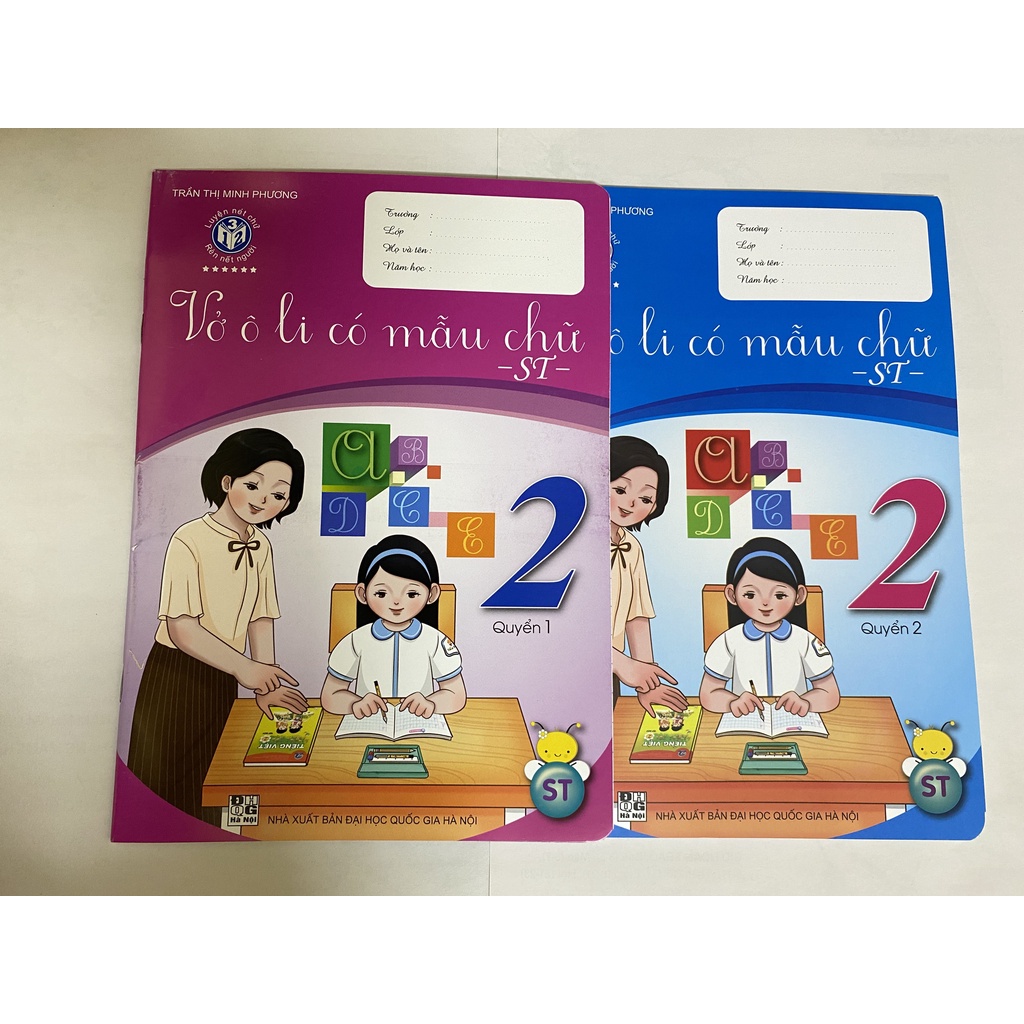 Sách - Bộ vở ô li mẫu chữ lớp 2 (2 quyển - Bộ Sáng Tạo tích hợp QR CODE)