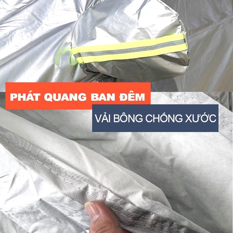 Bạt Dù Oxford Cao Cấp, Bạt Phủ Toàn Xe Chống Xước, Bạt trùm xe hơi có lớp tráng nhôm cách nhiệt chống nắng chống mưa