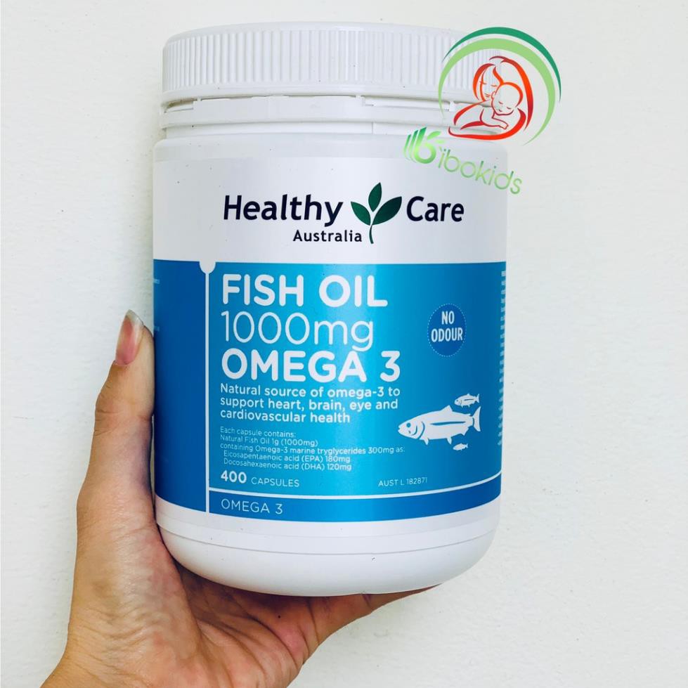 Dầu Cá Tự Nhiên Fish Oil Healthy Care Omega 3 1000mg, 400 viên