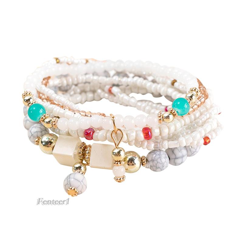 Vòng Tay Chuỗi Hạt Nhiều Màu Sắc Thời Trang Phong Cách Bohemian