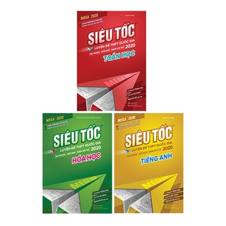 Sách Combo Mega 2020 - Siêu tốc luyện đề THPT Quốc Gia khối D7 Toán - Hóa - Anh (Tặng Nhật lý luyện đề)