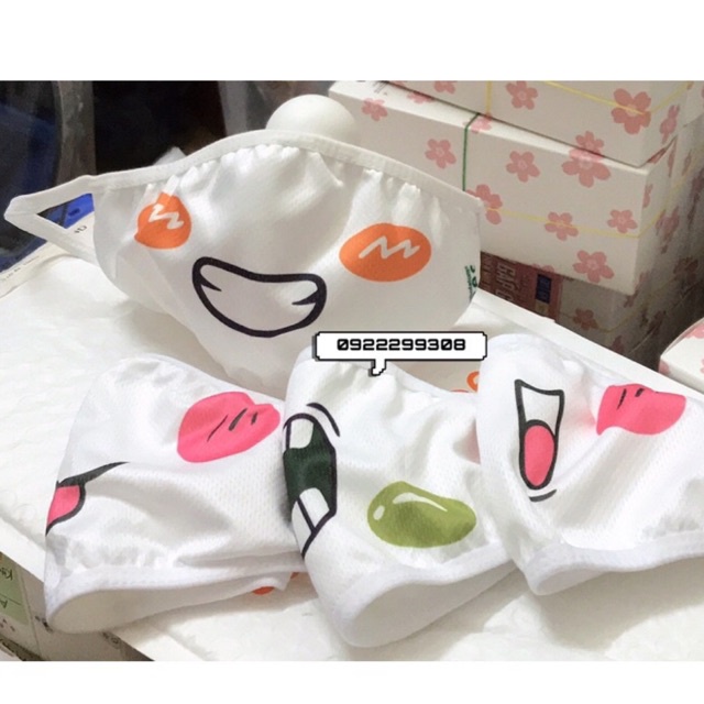 Khẩu Trang 2 Lớp Vải Kháng Khuẩn Acnes ( Hàng Tặng Acnes Mẫu mã cute )