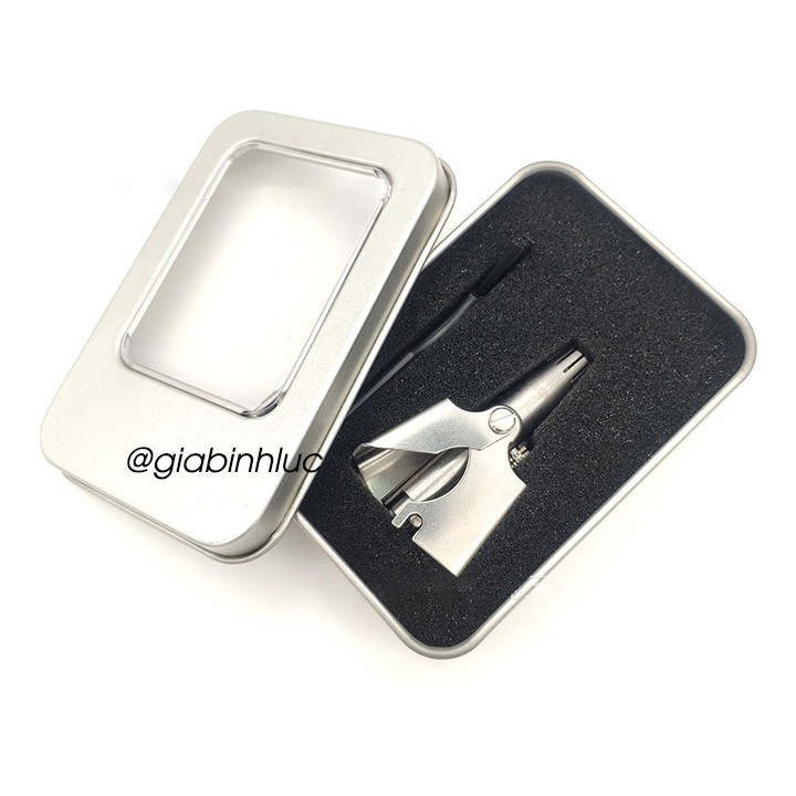 Dụng cụ cắt tỉa lông mũi Kemei ES-108 bằng thép không gỉ cao cấp, máy cắt lông mũi an toàn tiện lợi