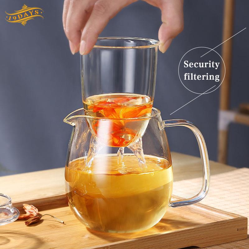 Ấm pha trà thủy tinh borosilicate sang trọng