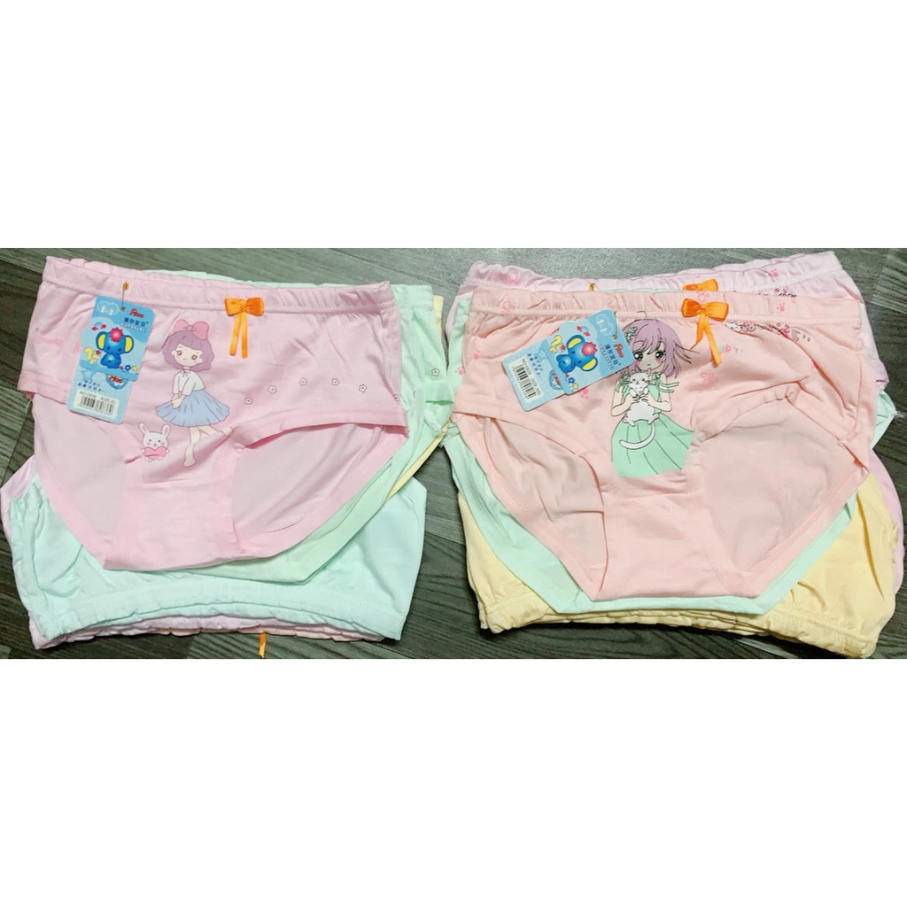 Sét 5 quần lót bé gái tam giác xuất Hàn vải Cotton HT01