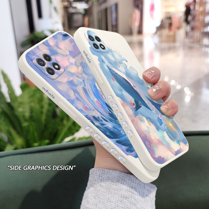 Ốp Điện Thoại Mềm In Hình Cá Voi Cho Samsung Galaxy A22 A12 4G 5G A02 A02S Sự Bảo Vệ